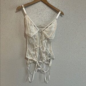 Victoria Secret White Lace Lingerie Bodysuit